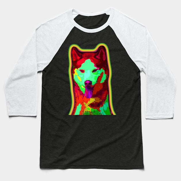 pOP aRT hUSKY Baseball T-Shirt by iskybibblle